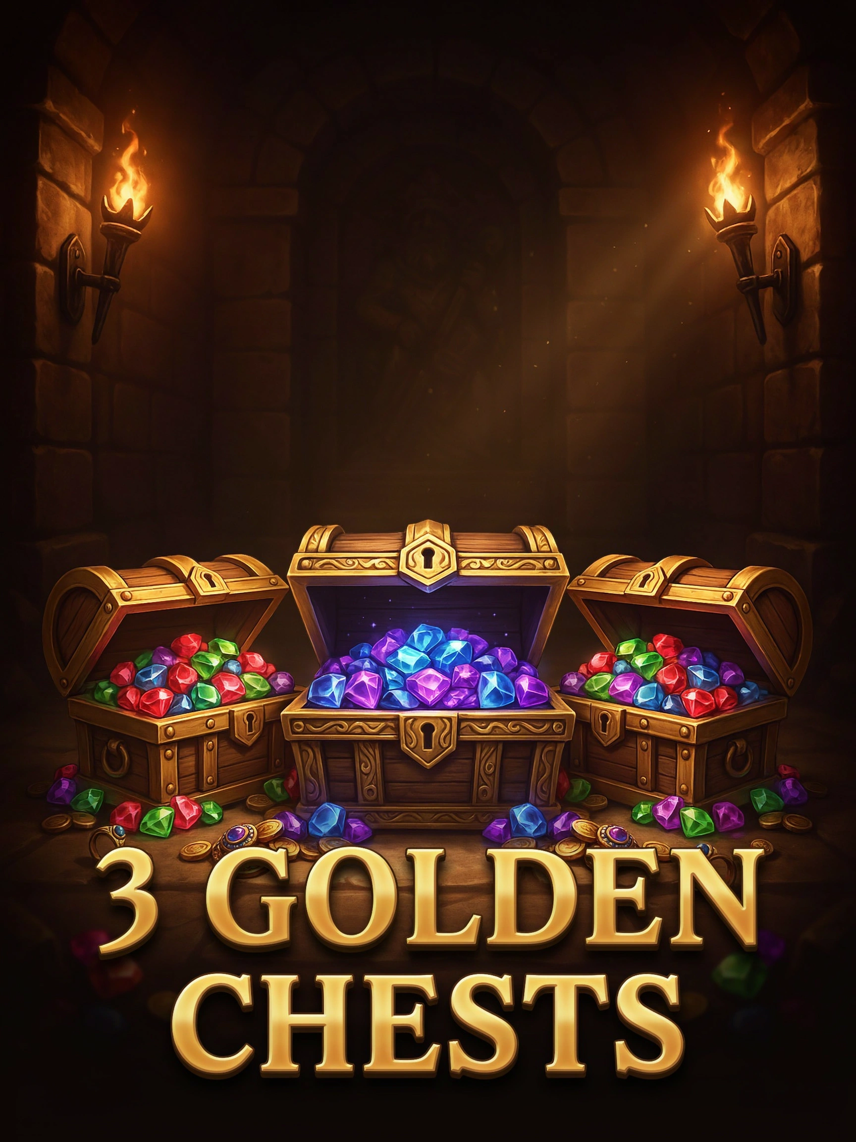 3 Golden Chests pokie preview image
