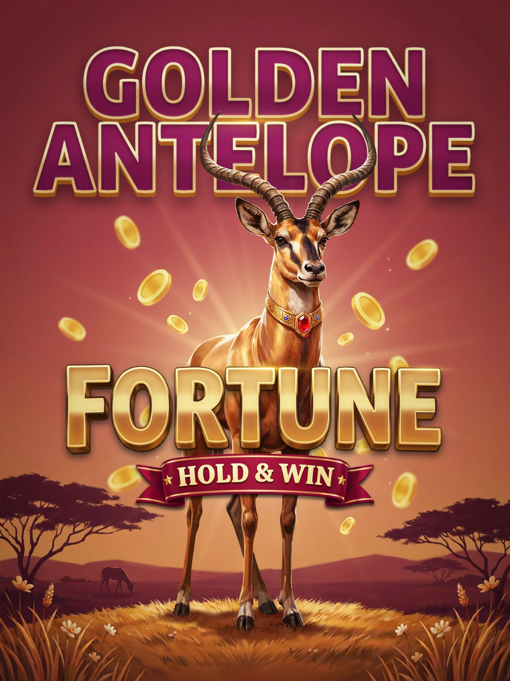 Artwork from the Golden Antelope Fortune Hold and Win pokie