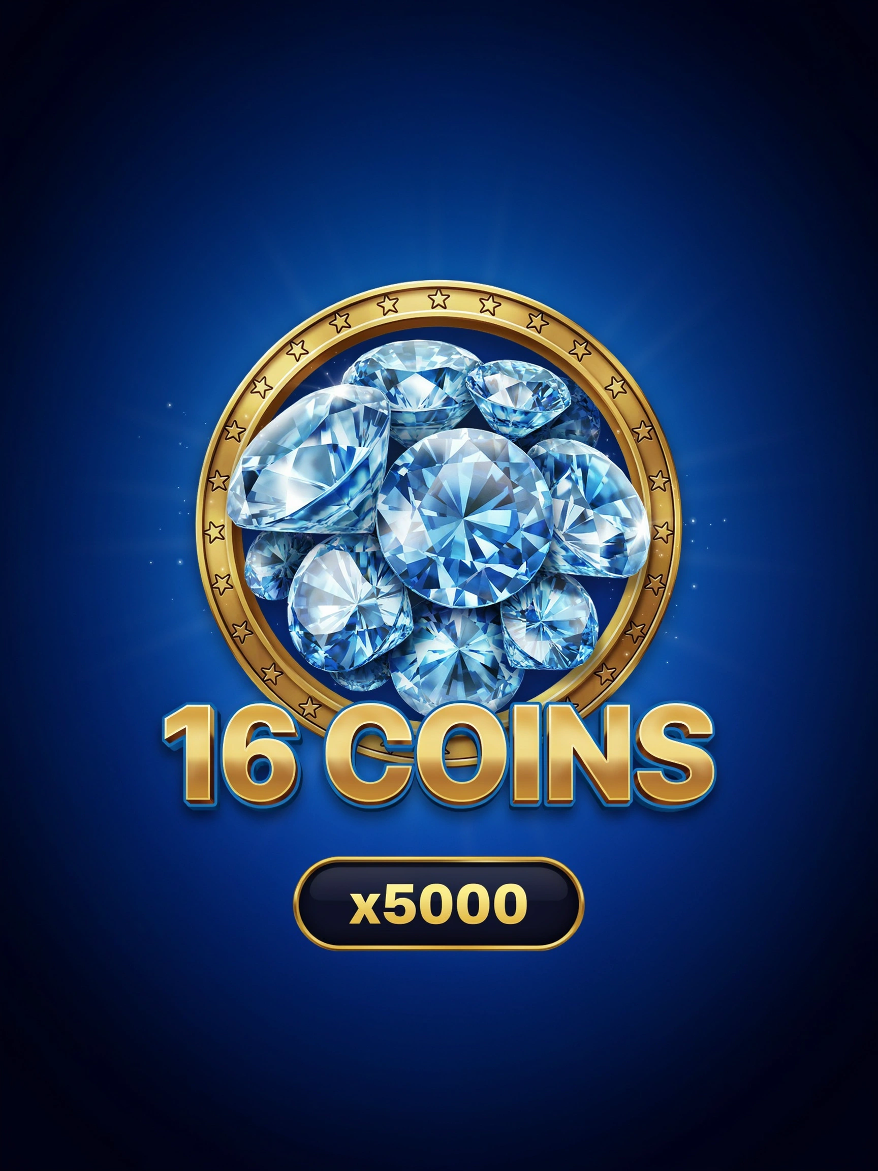 Title art for the 16 Coins x5000 online pokie