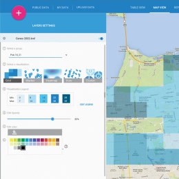 Map data visualization